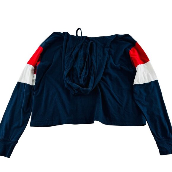 Hollister Boyfriend Tee Hoodie Small Navy Red White Cotton - Picture 5 of 6